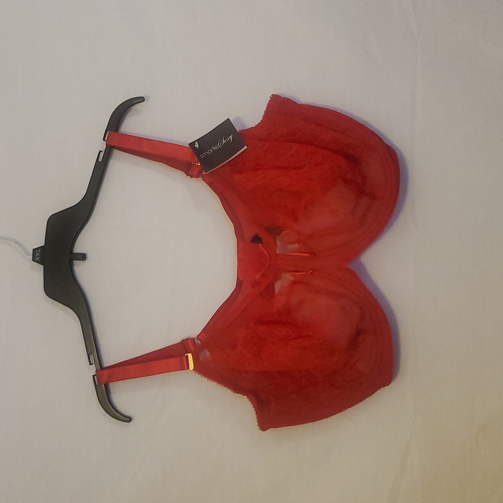 Smart & Sexy retro lace and mesh unlined underwire bra